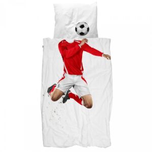 Snurk Soccer Champ rood dekbedovertrek-140x200/220 cm