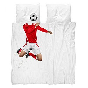 Snurk Soccer Champ rood dekbedovertrek-200x200/220 cm