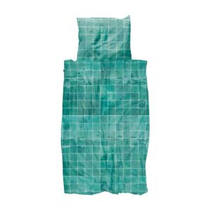 Snurk Tiles Emerald Green dekbedovertrek-140x200/220 cm