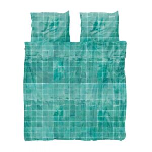 Snurk Tiles Emerald Green dekbedovertrek-200x200/220 cm