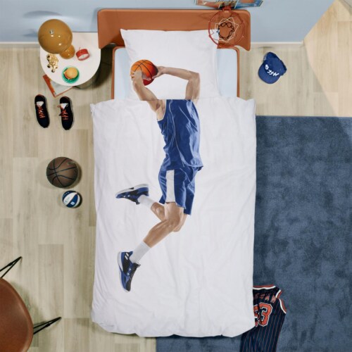 Snurk Basketball Star Blue dekbedovertrek-200x200/220 cm