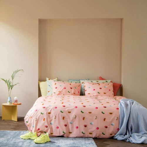 Snurk Macarons Pink dekbedovertrek-260x200/220 cm