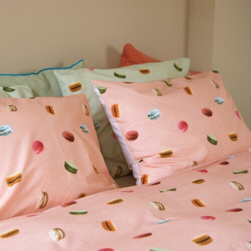 Snurk Macarons Pink dekbedovertrek-200x200/220 cm