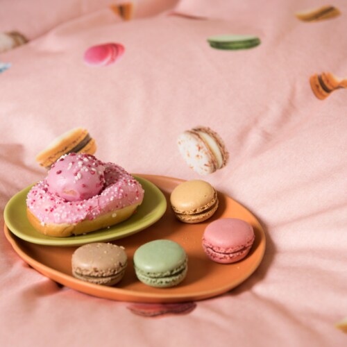Snurk Macarons Pink dekbedovertrek-200x200/220 cm