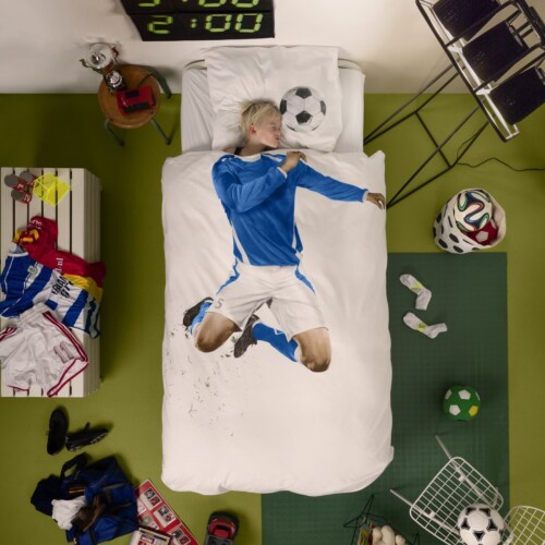 Snurk Soccer Champ blauw dekbedovertrek-240x200/220 cm